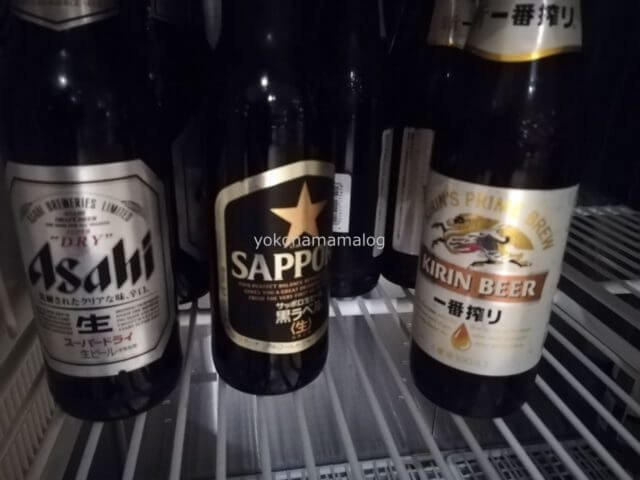軽井沢マリオットのカクテルタイムサービスのビール。３銘柄ありました。